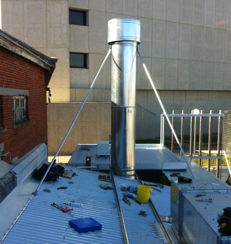 Installation of Exhaust Air Fan and Stack for Commercial Kitchen | NDMS